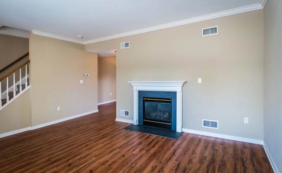 Fireplace Living Area at Highlands at Warwick Apartments, Pennsylvania