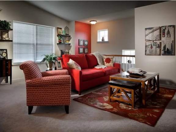 Carpeted Living Area at The Crest at Elm Tree, Mount Joy Pennsylvania