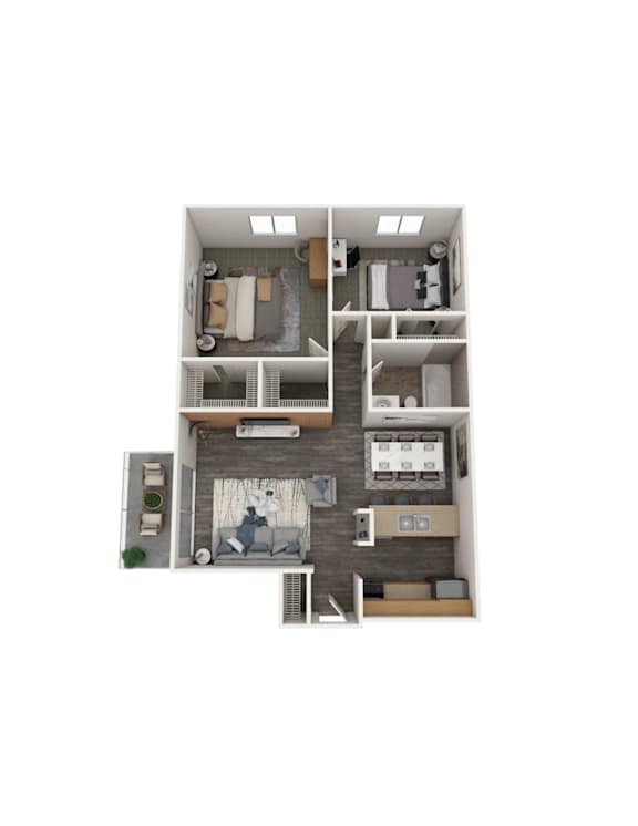 Woodland Floor Plan at fifty9 Grove Apartments, Illinois