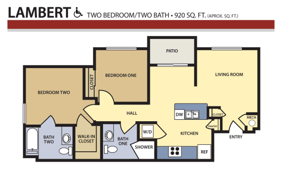 Liberty Landing Apartments Floor Plan, West Jordan, Utah Lambert HCA
