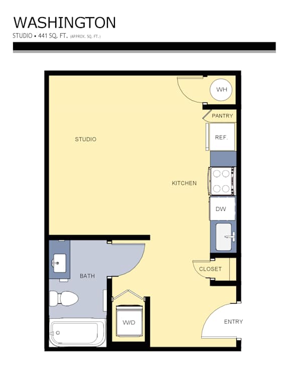 Studio 1 bath C at Liberty Square Apartments - Saltlake City, UT Apartments, Saltlake City