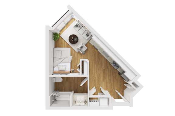 Floor Plan  1 bedroom one bathroom floorplan at Liberty Blvd Apartments, Utah