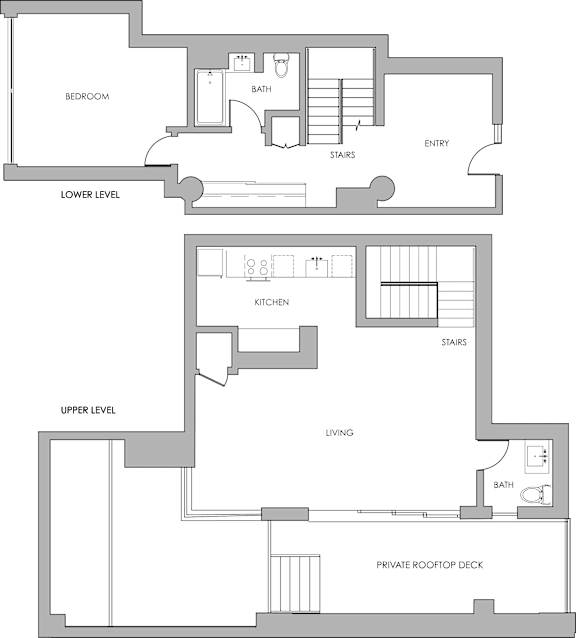 floor plans of the first and second floors