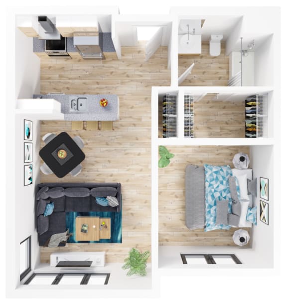 Fuller Station Floorplan_Two Bedroom