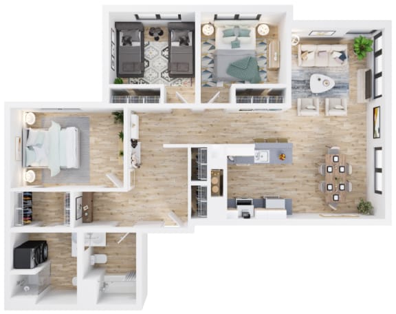 Fuller Station Floorplan_Two Bedroom