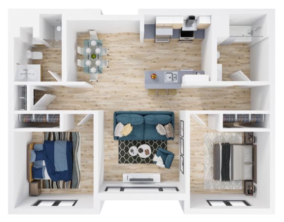 Fuller Station Floorplan_Two Bedroom
