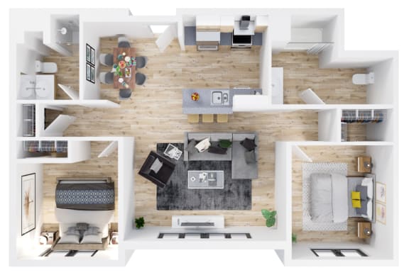 Fuller Station Floorplan_Two Bedroom