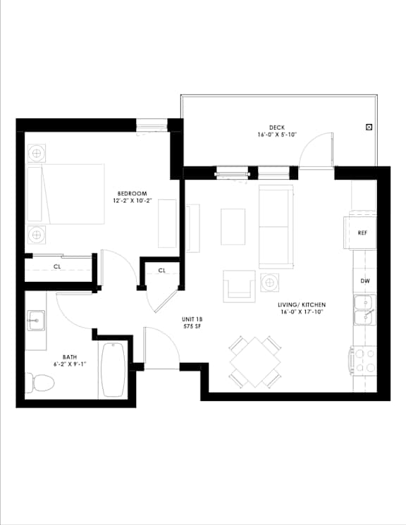 A black and white image of a floor plan for a house.