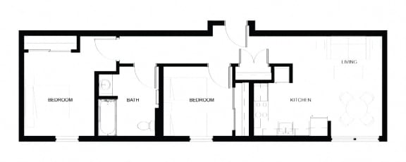 the floor plan of the house with the furniture and the layout of the rooms