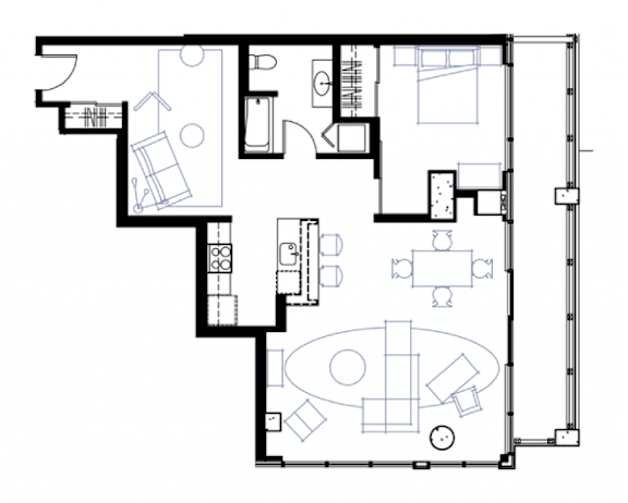 a diagram of a floor plan of a house with different rooms