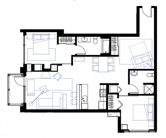a floor plan of a house with a roof terrace