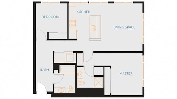 a floor plan of a house with an open
