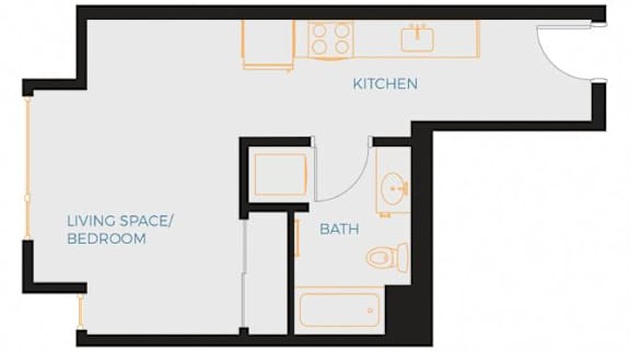 a conceptual diagram of a floor plan of a living space