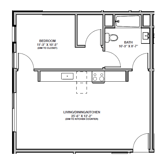 Rockwood Village Floorplan_One Bedroom B