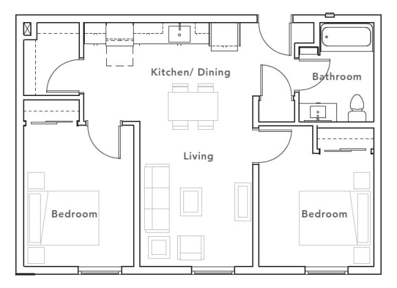 Viewfinder Apartments_Floorplan_ 2 Bedroom A