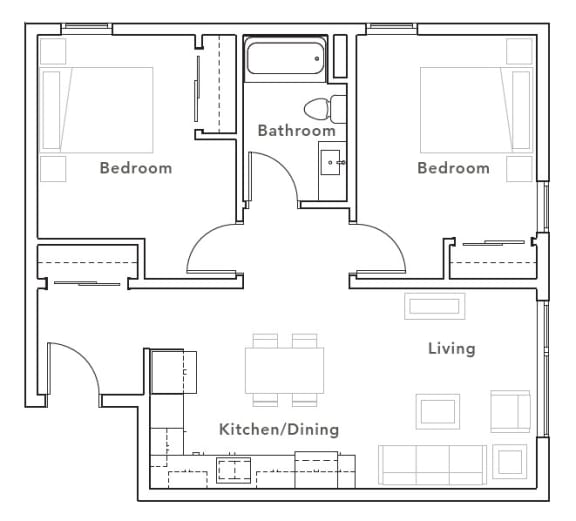Viewfinder Apartments_Floorplan_ 2 Bedroom B