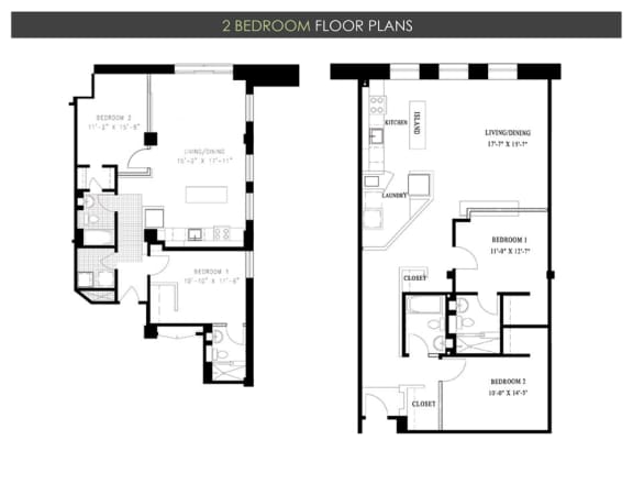 Floor Plan  2A-2B Floor Plan at Jemison Flats, Birmingham