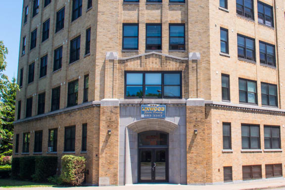 Entrance of Linwood Manor Senior LIHTC apartments in Buffalo, NY