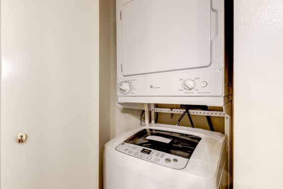a washer and dryer in a laundry room