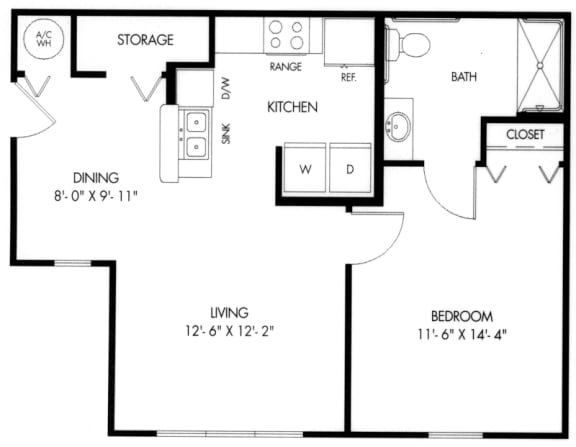 1x1 648 sqft - A1 Style A