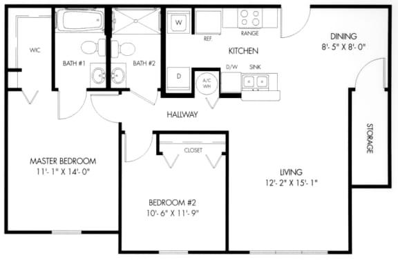 2x2 926 sqft - B3 Style C