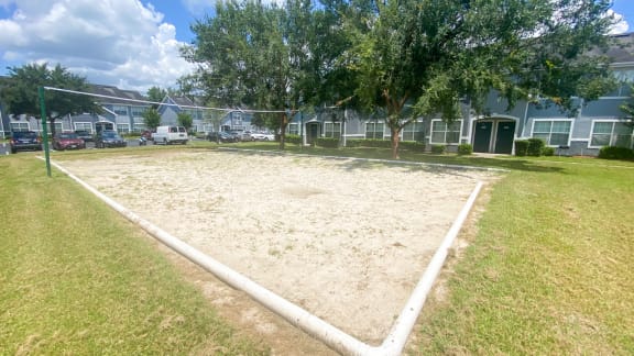 Outdoor sand volleyball court