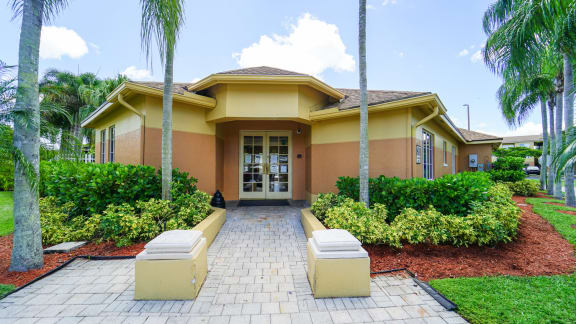 Leasing Office Exterior Walkway to Entrance