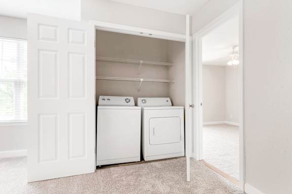 In Home Stacked Washer/Dryer at Central on the Green Apartment Homes, North Carolina
