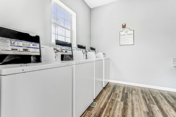 Laundry Center with four washers