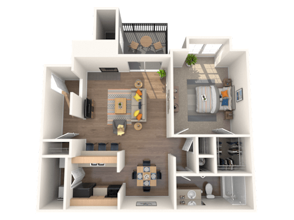 1 bedroom 1 bathroom floorplan