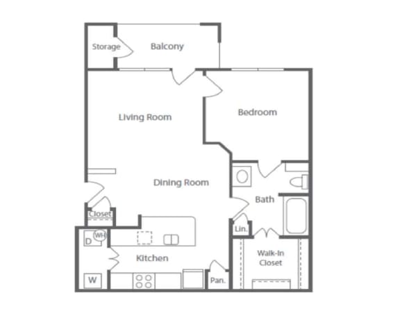 1 bedroom 1 bathroom floorplan