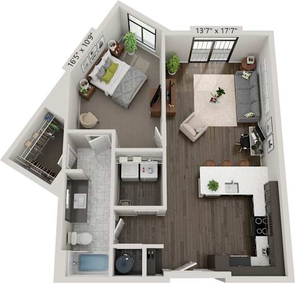 a floor plan of a 1 bedroom apartment at the carillon in miami
