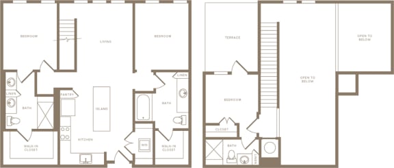 Three Bedroom Three Bathroom Floorplan 1217