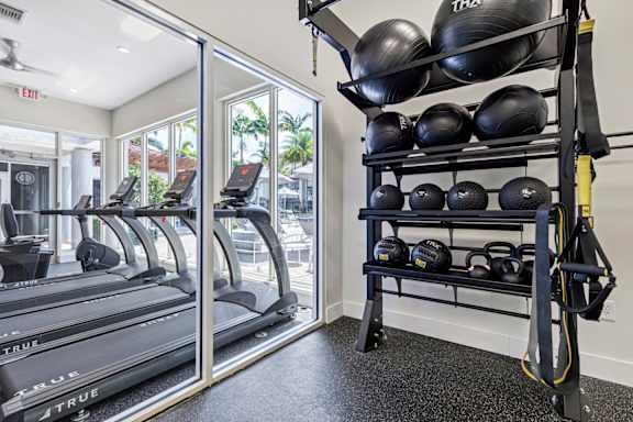 fitness center with equipment