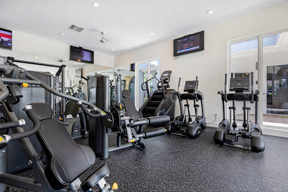 fitness center with equipment