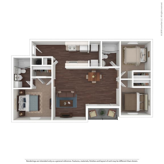 3 Bedroom 2 Bathroom Floor Plan