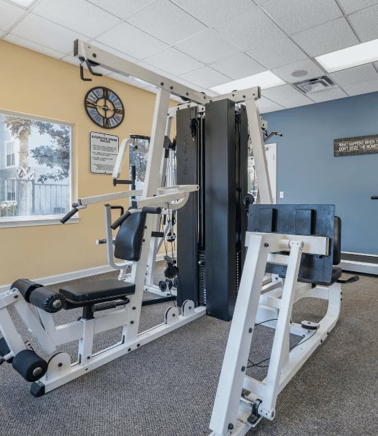 Fitness center with strength and conditioning equipment
