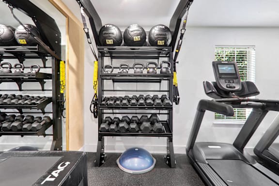 Free Weights at Caveness Farms Apartments, Wake Forest North Carolina