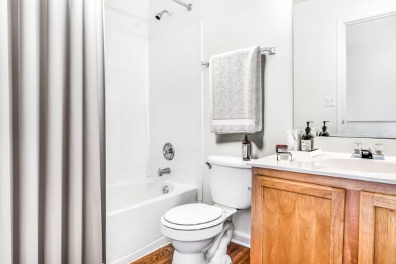 a bathroom with a toilet sink and bathtub