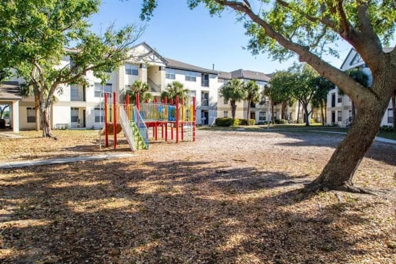 playground with trees