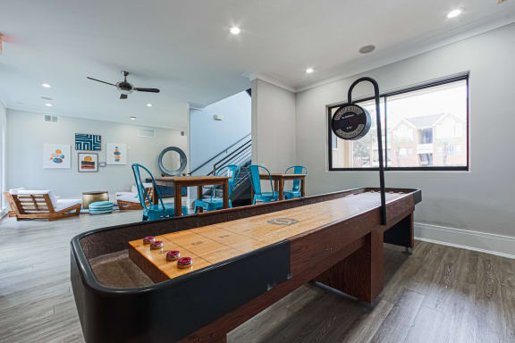 clubhouse with shuffleboard table