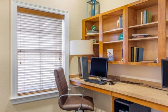 Business center with computer