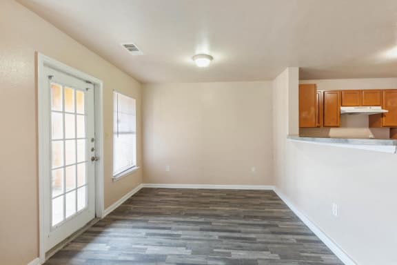 Dining room area with balcony/patio access