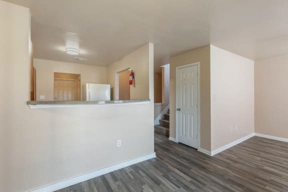 Kitchen area with breakfast bar