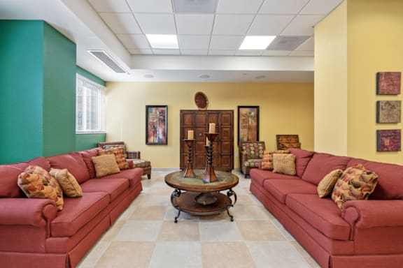clubhouse lounge area