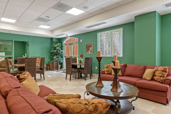 clubhouse lounge area