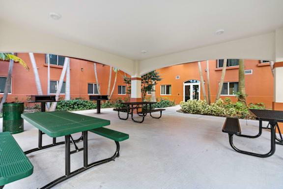 covered picnic area with grills