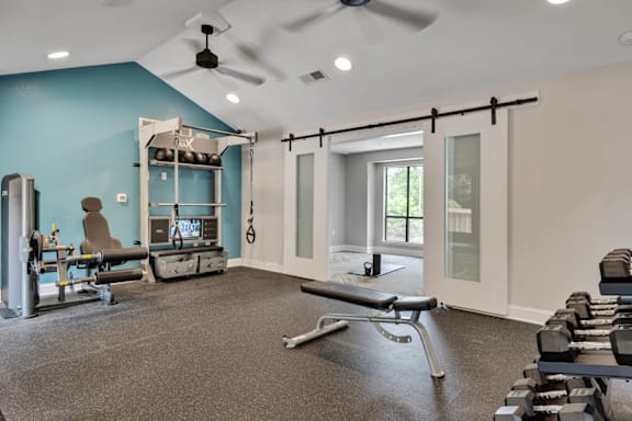 fitness center with equipment