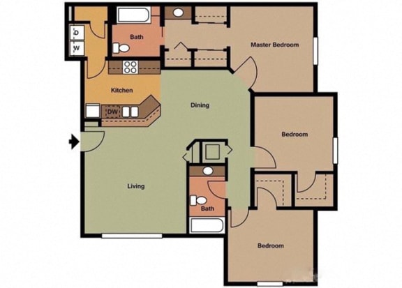 3 Bedroom Floor Plan
