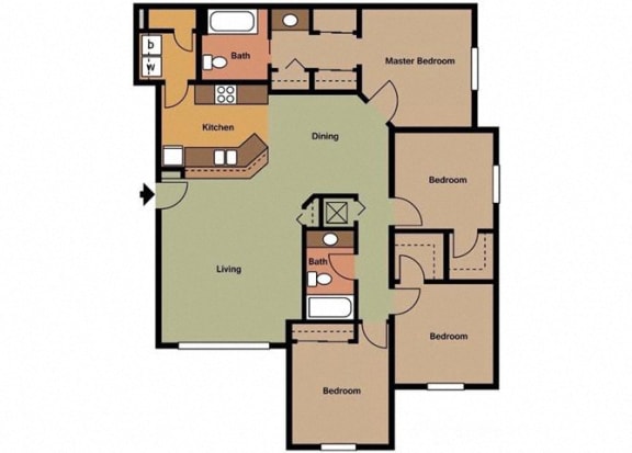 4 Bedroom Floor Plan